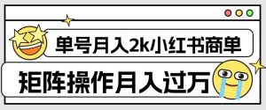外面收费1980的小红书商单保姆级教程,单号月入2k,矩阵操作轻松月入过万-知乎者也
