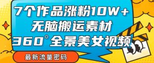 7个作品涨粉10W+，无脑搬运素材，全景美女视频爆款玩法分享【揭秘】-知乎者也