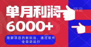陪聊项目的新玩法，通过软件全自动运行，单月利润6000+【揭秘】-知乎者也