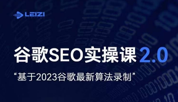 雷子·谷歌SEO 2.0实战课,独立站询盘自由必备,基于2023谷歌最新算法录制-知乎者也