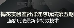 梅花实验室社群连怼玩法第五期,视频号连怼玩法最新卡特效技术-知乎者也