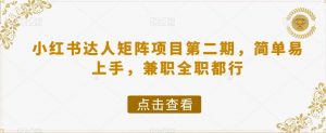小红书达人矩阵项目第二期,简单易上手,兼职全职都行-知乎者也