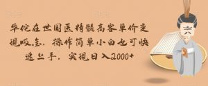 华佗在世国医精髓高客单价变现吸金，操作简单小白也可快速上手，实现日入2000+【揭秘】-知乎者也