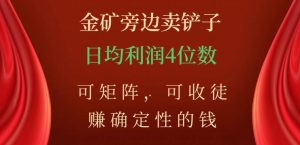 金矿旁边卖铲子,赚确定性的钱,可矩阵,可收徒,日均利润4位数【揭秘】-知乎者也