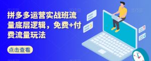 拼多多运营实战班流量底层逻辑,免费+付费流量玩法-知乎者也