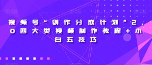 视频号“创作分成计划”2.0四大类视频制作教程+小白五技巧【揭秘】-知乎者也