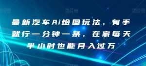 最新汽车Ai绘图玩法,有手就行一分钟一条,在家每天半小时也能月入过万【揭秘】-知乎者也