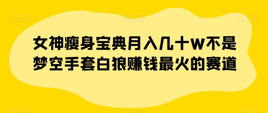 女神瘦身宝典月入几十W不是梦空手套白狼赚钱最火的赛道【揭秘】-知乎者也