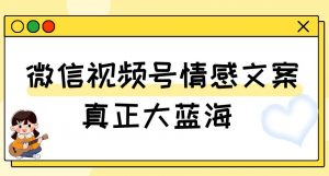 视频号情感文案，真正大蓝海，简单操作，新手小白轻松上手（教程+素材）【揭秘】-知乎者也