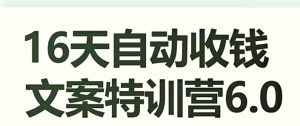 16天自动收钱文案特训营6.0,学会儿每天自动咔咔收钱-知乎者也