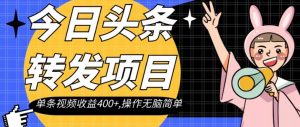 今日头条转发项目，单条视频收益400+,操作无脑简单【揭秘】-知乎者也
