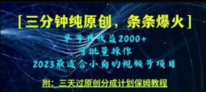 三分钟制作视频号纯原创，条条爆款，轻松月入过万【揭秘】-知乎者也