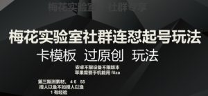 梅花实验室社群连怼起号玩法，卡模板过原创玩法【揭秘】-知乎者也
