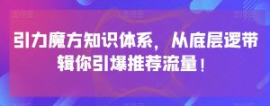 引力魔方知识体系，从底层逻‮带辑‬你引爆‮荐推‬流量！-知乎者也