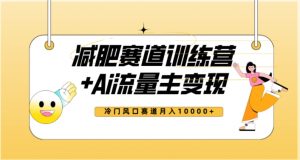 全新减肥赛道AI流量主+训练营变现玩法教程,蓝海冷门赛道小白轻松上手,月入10000+-知乎者也