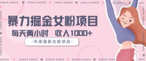 年底暴力女粉掘金项目5天变现1.5W+【揭秘】-知乎者也