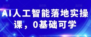 AI人工智能落地实操课,0基础可学-知乎者也