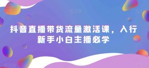 抖音直播带货流量激活课,入行新手小白主播必学-知乎者也