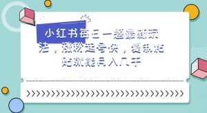 小红书每日一题最新玩法，涨粉起号快，复制粘贴就能月入几千【揭秘】-知乎者也