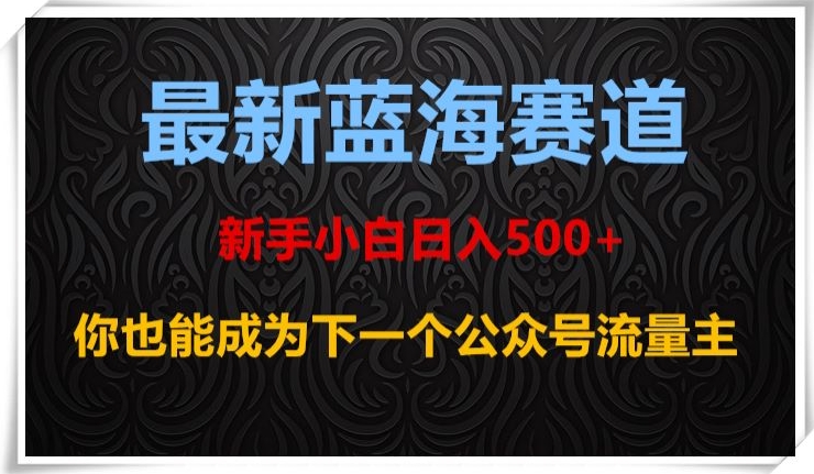 最新蓝海赛道，新手小白日入500+，你也能成为下一个公众号流量主【揭秘】-知乎者也