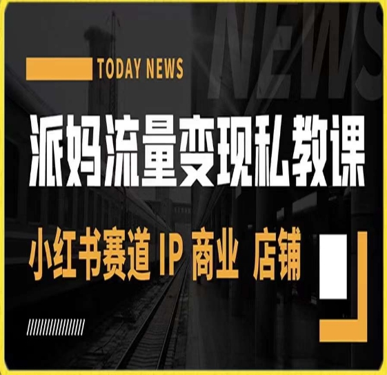 派妈流量变现私教课,小红书赛道IP 商业 店铺 -知乎者也