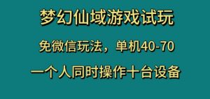 梦幻仙域游戏试玩，免微信玩法，单机40-70，一个人同时操作十台设备【揭秘】-知乎者也