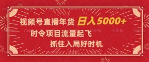 视频号直播年货，时令项目流量起飞，抓住入局好时机，日入5000+【揭秘】-知乎者也