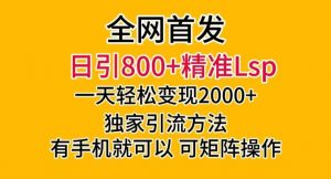 全网首发!日引800+精准老色批,一天变现2000+,独家引流方法,可矩阵操作【揭秘】-知乎者也