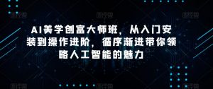 AI美学创富大师班,从入门安装到操作进阶,循序渐进带你领略人工智能的魅力-知乎者也