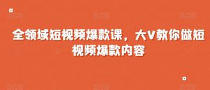 全领域短视频爆款课,全网两千万粉丝大V教你做短视频爆款内容-知乎者也