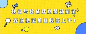 视频号最新爆火赛道玩法，只需无脑搬运，轻松过原创，单日收益上千【揭秘】-知乎者也