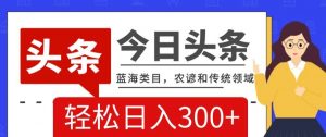 AI头条传统和农谚领域，蓝海类目，搬运+AI优化，轻松日入300+【揭秘】-知乎者也