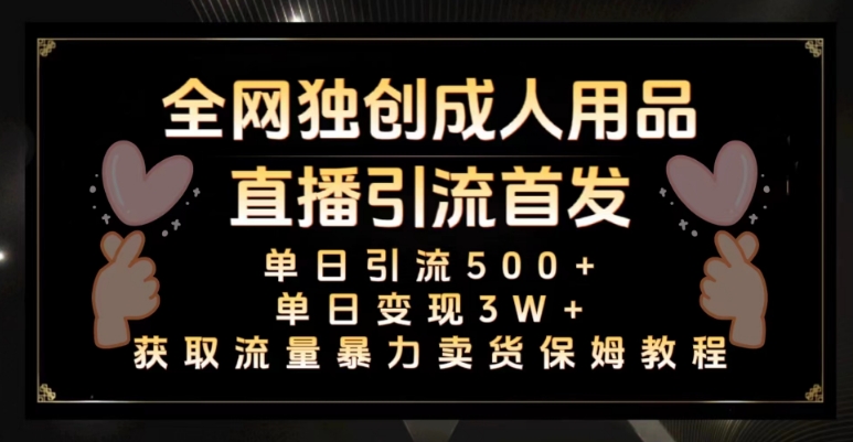 全网独创真人主播+无人直播单日引流500+,橙人用品暴力卖货单日变现3W+保姆似教学2.0【揭秘】-知乎者也