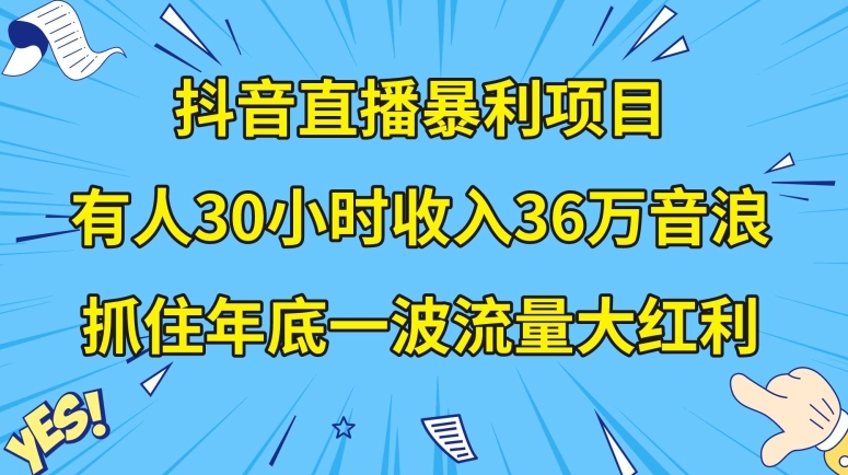 抖音直播暴利项目,有人30小时收入36万音浪,公司宣传片年会视频制作,抓住年底一波流量大红利【揭秘】-知乎者也