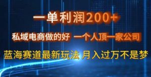 一单利润200私域电商做的好，一个人顶一家公司蓝海赛道最新玩法【揭秘】-知乎者也