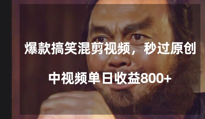 爆款搞笑混剪视频,百分百过原创,单日中视频播放收益800+【揭秘】-知乎者也
