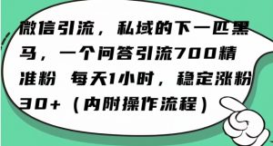 怎么搞精准创业粉?微信新赛道,每天一小时,利用Ai一个问答日引100精准粉-知乎者也