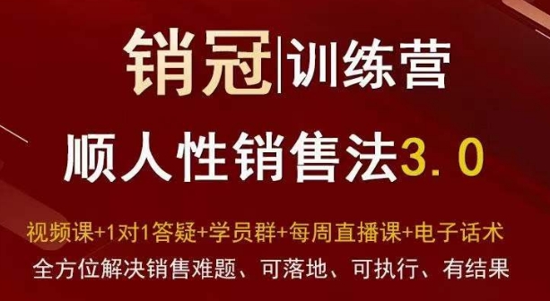 爆款!销冠训练营3.0之顺人性销售法,全方位解决销售难题、可落地、可执行、有结果-知乎者也