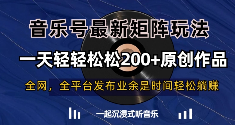 音乐号最新矩阵玩法,一天轻轻松松200+原创作品【揭秘】-知乎者也