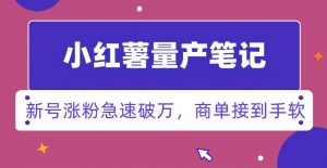 小红书量产笔记,一分种一条笔记,新号涨粉急速破万,新黑马赛道,商单接到手软【揭秘】-知乎者也