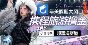 年关假期大风口,携程旅游撸金,超蓝海赛道,月入2w+【揭秘】-知乎者也