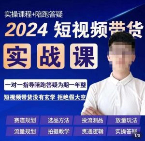 果哥·2024短视频带货实操课,赛道规划/选品方法/投流测品/放量玩法/流量规划/拍摄教学-知乎者也