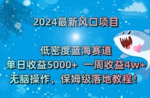 2024最新风口项目,低密度蓝海赛道,单日收益5000+,一周收益4w+!【揭秘】-知乎者也