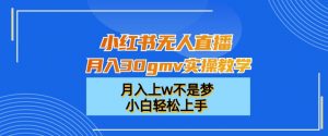 小红书无人直播月入30gmv实操教学，月入上w不是梦，小白轻松上手【揭秘】-知乎者也