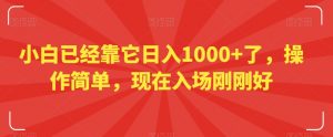 小白已经靠它日入1000+了,操作简单,现在入场刚刚好【揭秘】-知乎者也