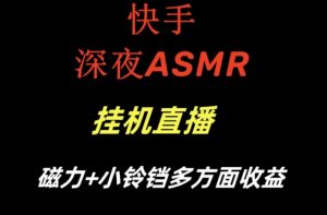 快手深夜ASMR挂机直播,磁力+小铃铛收益(附带工具和5G素材)【揭秘】-知乎者也