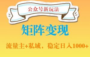 公众号软件玩法私域引流网盘拉新,多种变现,稳定日入1000【揭秘】-知乎者也