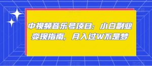 中视频音乐号项目：小白副业变现指南，月入过W不是梦【揭秘】-知乎者也