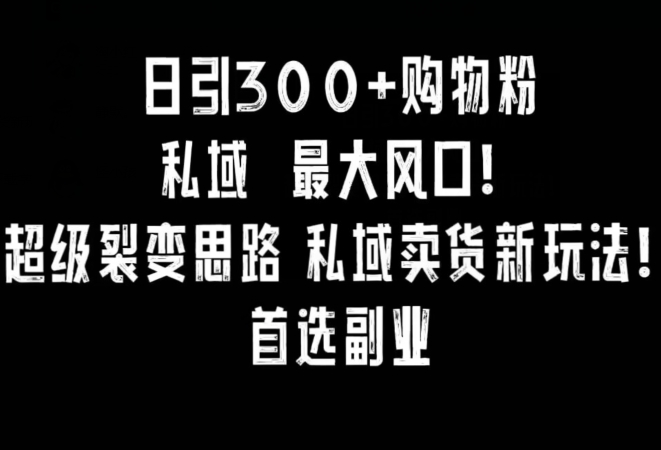 日引300+购物粉,超级裂变思路,私域卖货新玩法,小红书首选副业【揭秘】-知乎者也