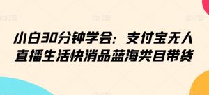 小白30分钟学会:支付宝无人直播生活快消品蓝海类目带货【揭秘】-知乎者也